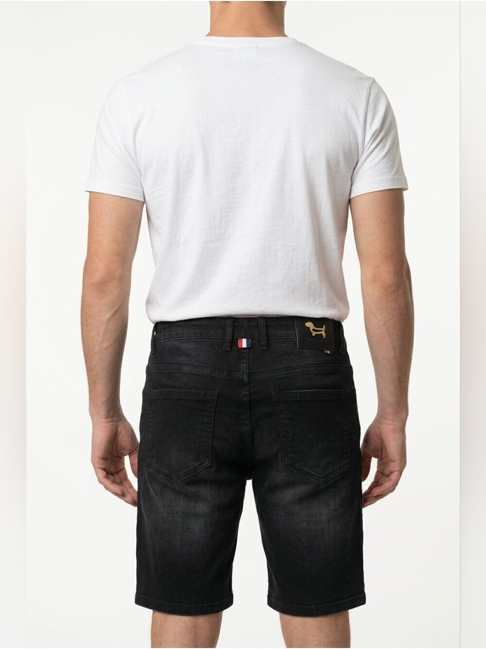 THOM BROWNE New York Men's Black Denim Shorts - Classic Casual Fit